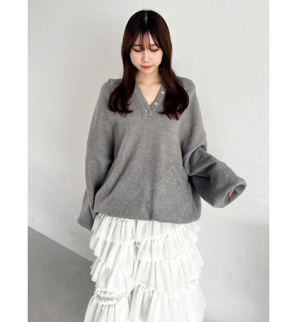 dazzlin「【吉田朱里】リラックスニットフーディ」|パーカー|