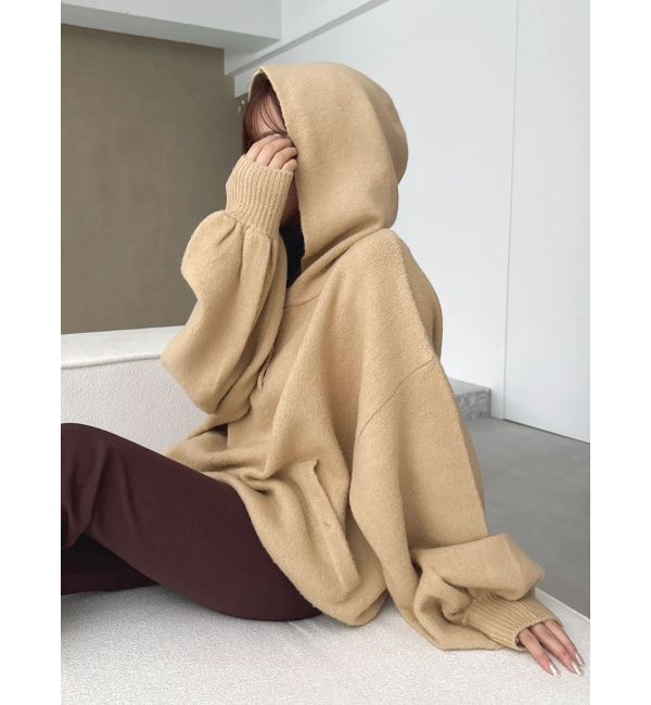 dazzlin「【吉田朱里】リラックスニットフーディ」|パーカー|