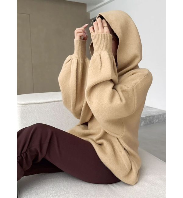 dazzlin「【吉田朱里】リラックスニットフーディ」|パーカー|