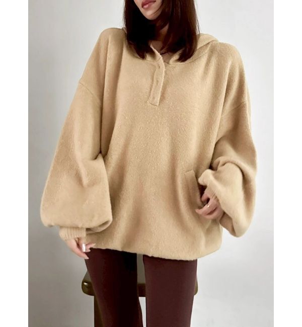 dazzlin「【吉田朱里】リラックスニットフーディ」|パーカー|