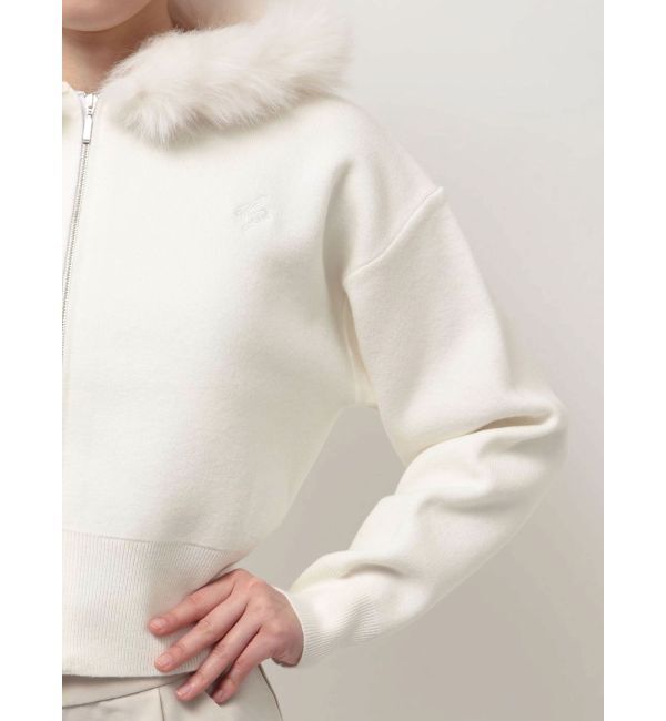 dazzlin「【WEB限定】フェイクファーニットフーディ」|パーカー|