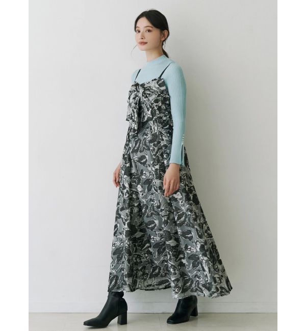 MERCURYDUO「フレアスリーブハイネックリブニット」|ニット・セーター|