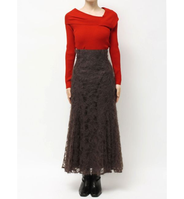 MERCURYDUO「シャギーエンブロイダリースカート」|スカート|