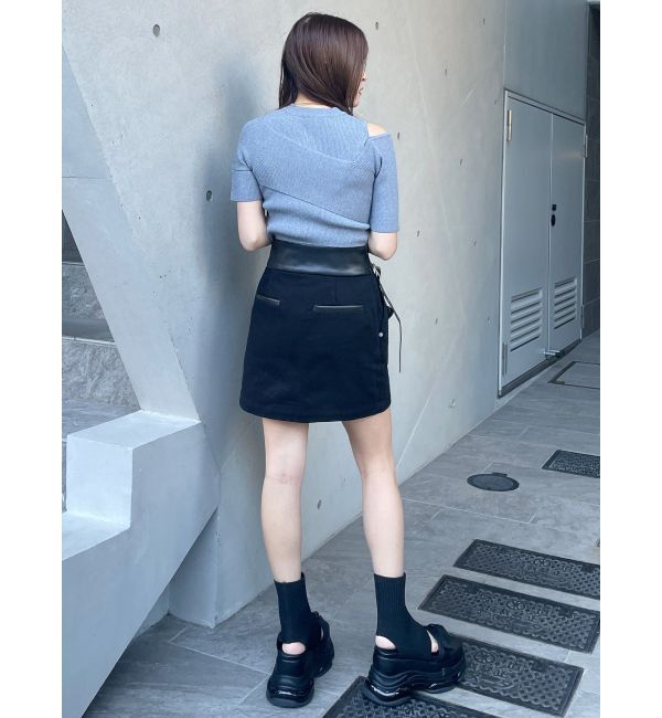 MURUA「フェイクレザーミニポケットミニスカート」|スカート|