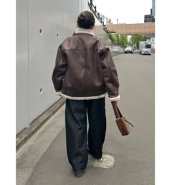 Ungrid「フェイクムートンボアブルゾン」|ブルゾン・スタジャン|