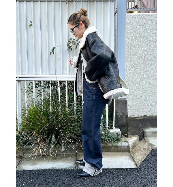 Ungrid「フェイクムートンボアブルゾン」|ブルゾン・スタジャン|