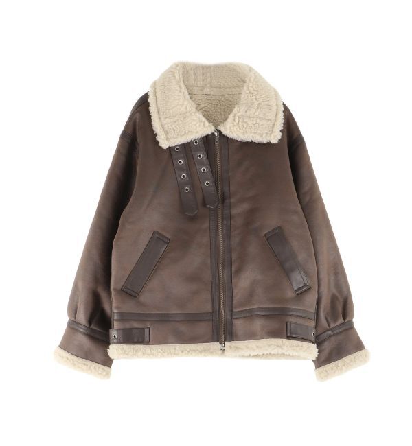 Ungrid「フェイクムートンボアブルゾン」|ブルゾン・スタジャン|