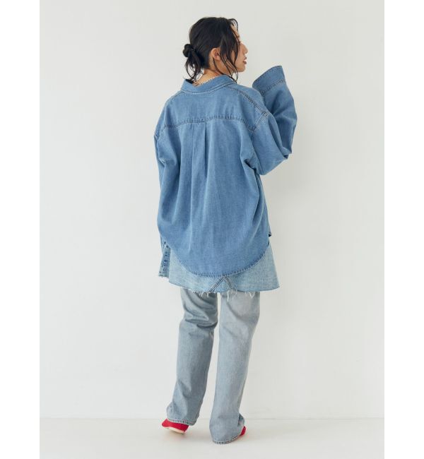 Ungrid「ハイウエストロールアップスリムデニム」|デニム|