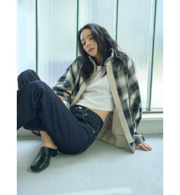 Ungrid「ハイウエストロールアップスリムデニム」|デニム|