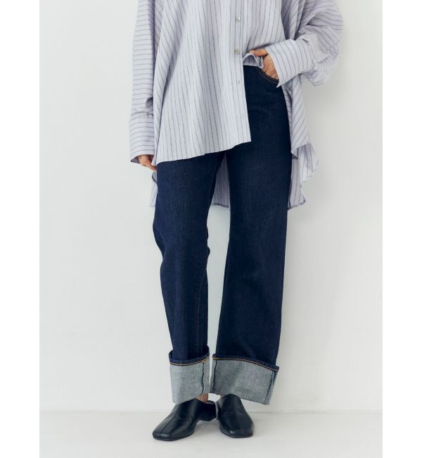 Ungrid「ハイウエストロールアップスリムデニム」|デニム|