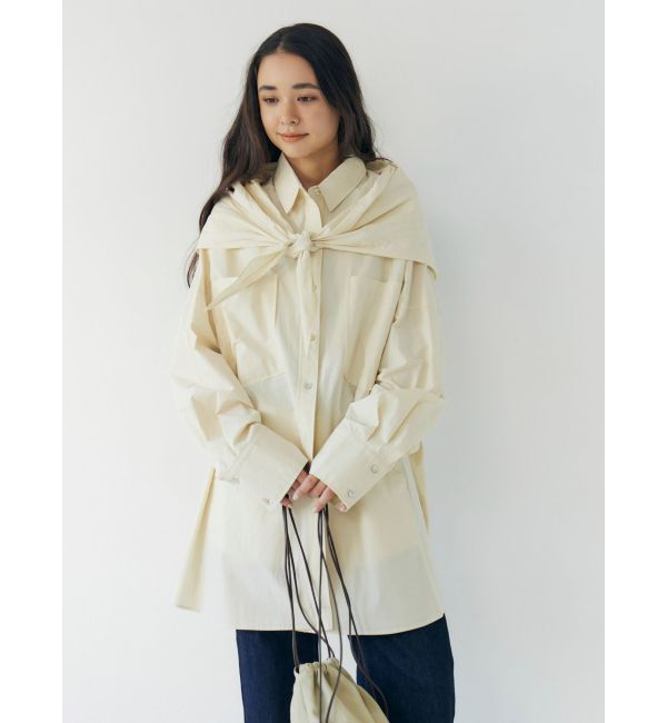 Ungrid「スカーフデザインルーズシャツ」|シャツ・ブラウス|