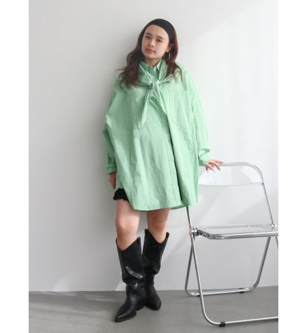 Ungrid「スカーフデザインルーズシャツ」|シャツ・ブラウス|