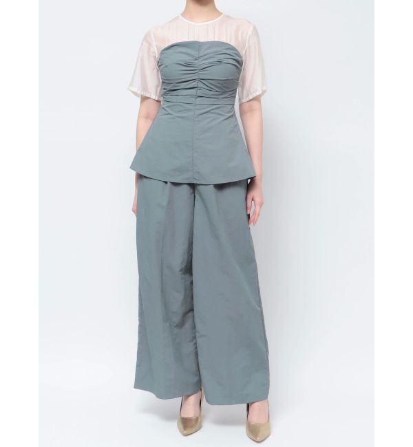 LAGUNAMOON「LADYギャザーペプラムパンツドレス」|ドレス|