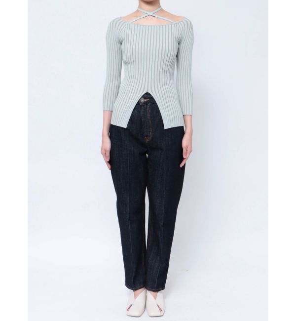 LAGUNAMOON「ホルターリブニットプルオーバー」|ニット・セーター|