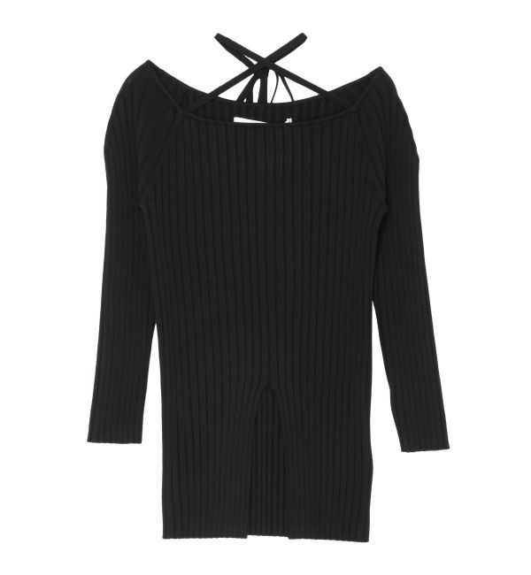 LAGUNAMOON「ホルターリブニットプルオーバー」|ニット・セーター|