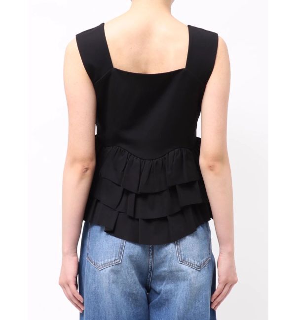 LAGUNAMOON「カーブペプラムカットノースリトップス」|Tシャツ・カットソー|