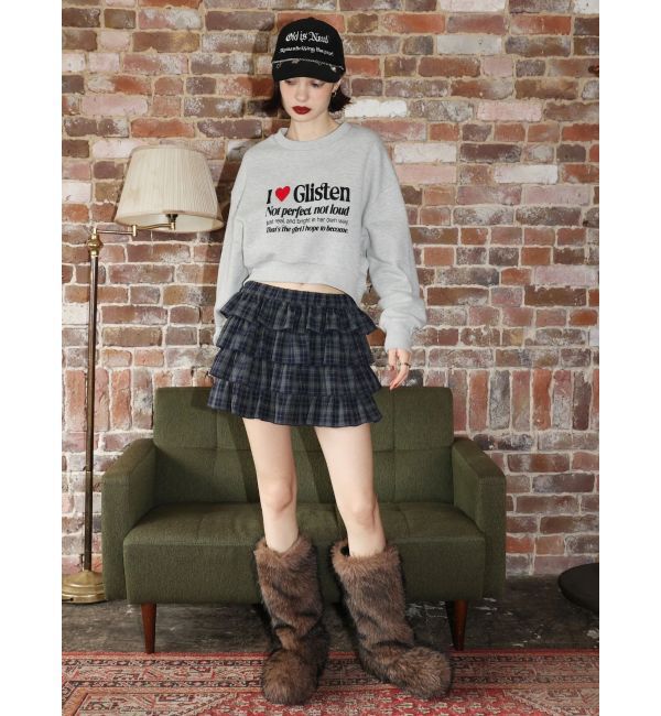 EVRIS「フリルチェックミニスカート」|スカート|