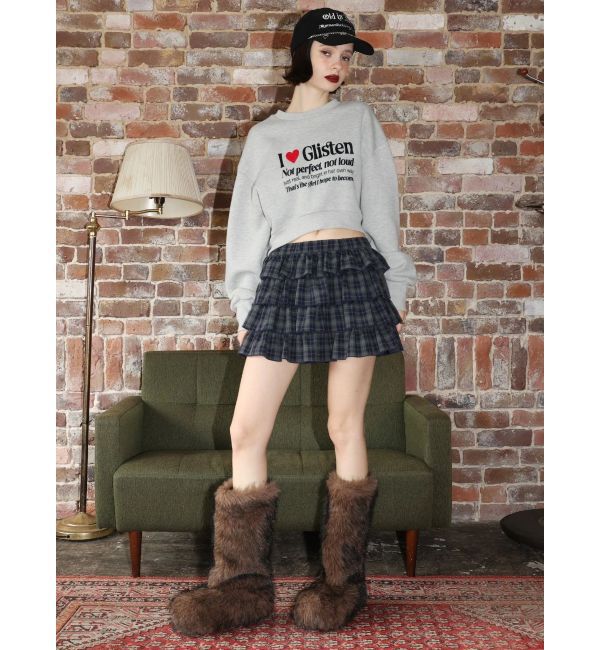 EVRIS「フリルチェックミニスカート」|スカート|