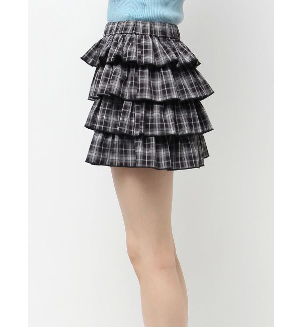 EVRIS「フリルチェックミニスカート」|スカート|