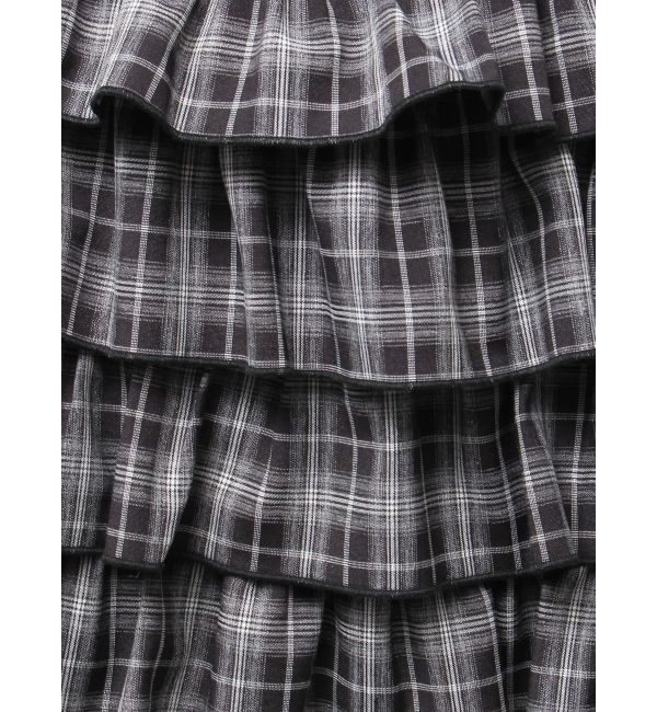 EVRIS「フリルチェックミニスカート」|スカート|