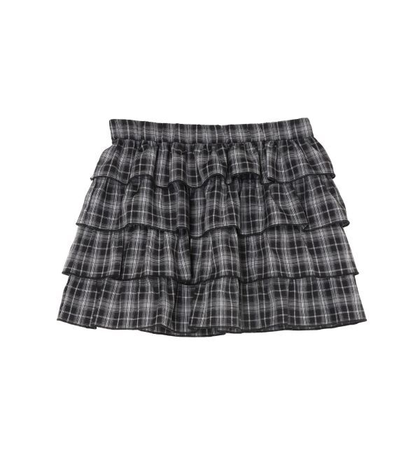 EVRIS「フリルチェックミニスカート」|スカート|