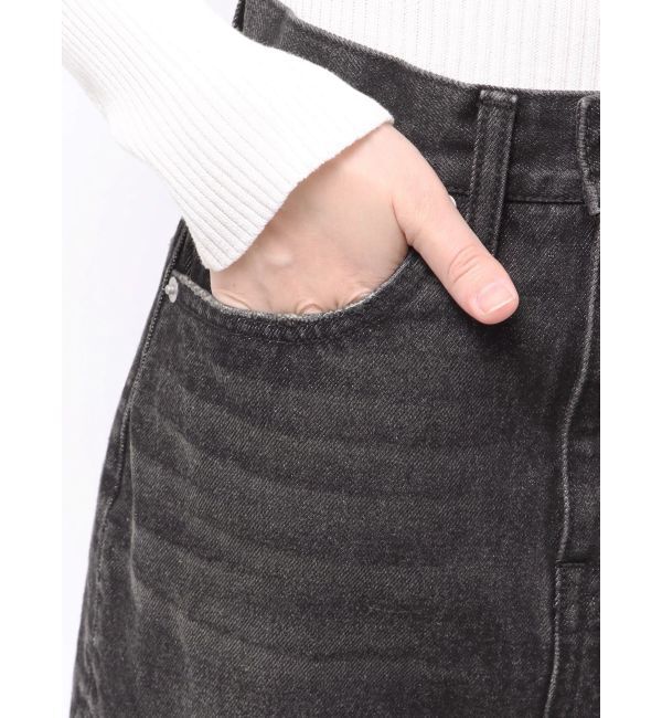 EVRIS「サイドビジューカットロングデニムスカート」|スカート|