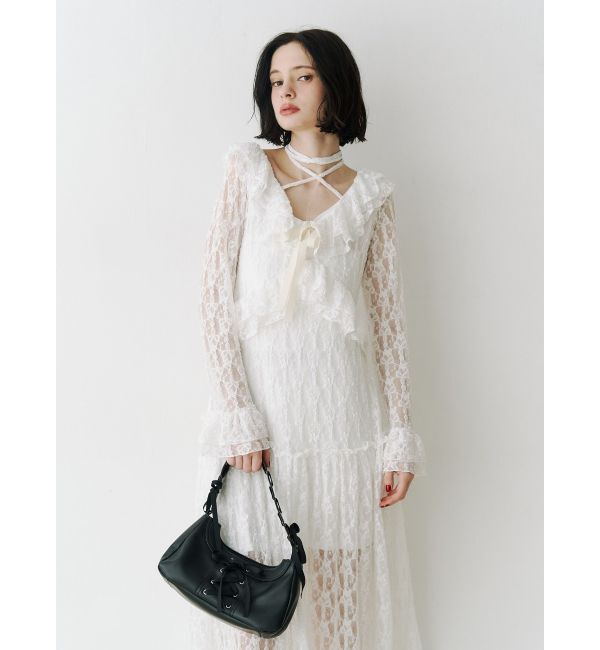 jouetie「ラッフルフリルレースロングワンピース」|ワンピース|