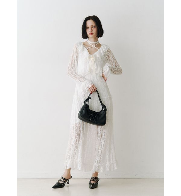 jouetie「ラッフルフリルレースロングワンピース」|ワンピース|