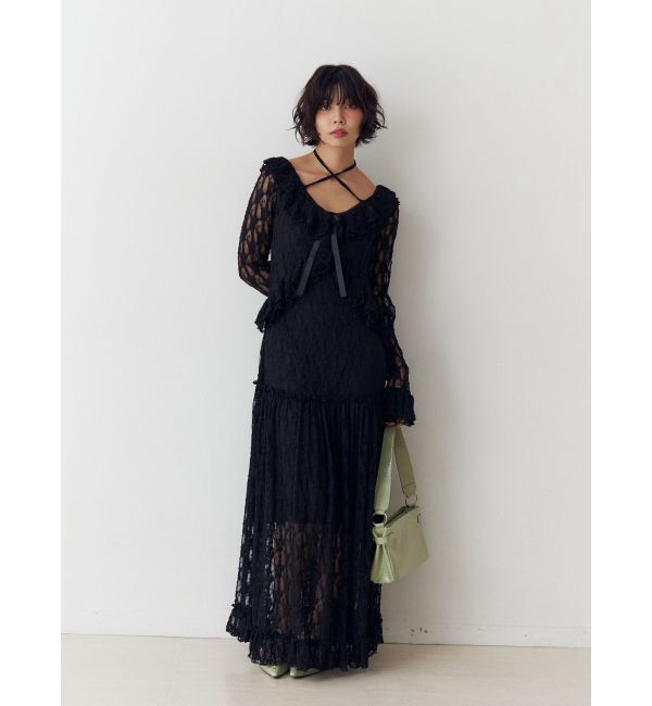 jouetie「ラッフルフリルレースロングワンピース」|ワンピース|