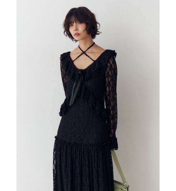 jouetie「ラッフルフリルレースロングワンピース」|ワンピース|