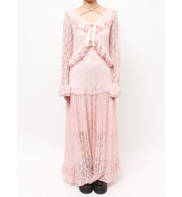 jouetie「ラッフルフリルレースロングワンピース」|ワンピース|