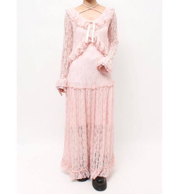 jouetie「ラッフルフリルレースロングワンピース」|ワンピース|