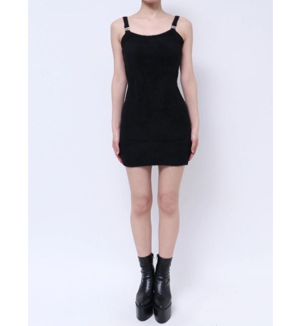 GYDA「Symmetry GYDAチャーム付きシャギーニットキャミワンピース【SETUP着用可】」|ワンピース|