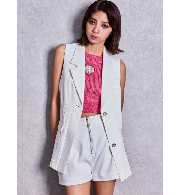 GYDA「SymmetryGYDA bijouバックル ジレ」|ベスト・ジレ|