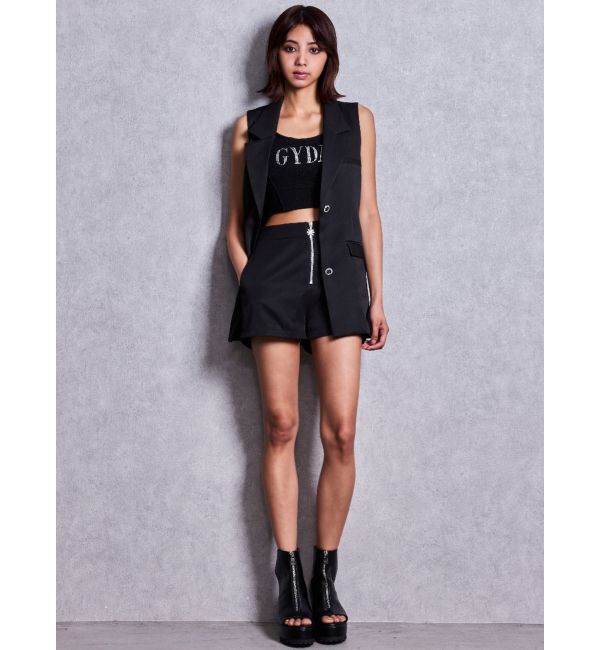 GYDA「sacred edge cross front ZIPショートパンツ」|その他|