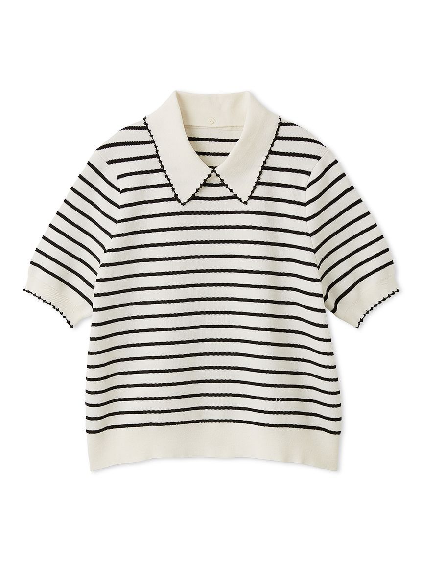 Mila Owen「【WEB限定カラー】２ＷＡＹ衿取り外しポロニットプルオーバー」|ニット・セーター|