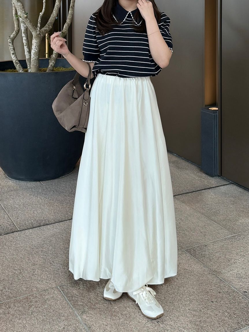 Mila Owen「【WEB限定カラー】２ＷＡＹ衿取り外しポロニットプルオーバー」|ニット・セーター|