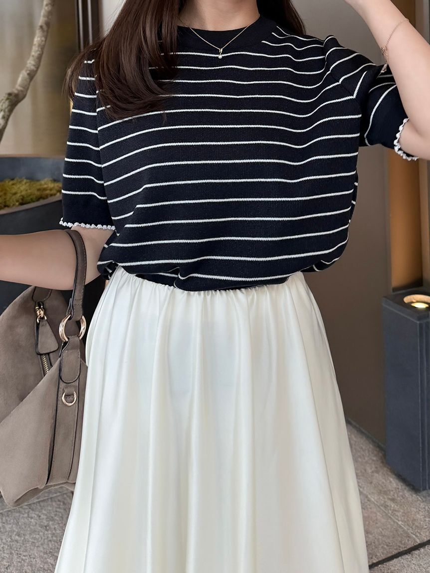 Mila Owen「【WEB限定カラー】２ＷＡＹ衿取り外しポロニットプルオーバー」|ニット・セーター|