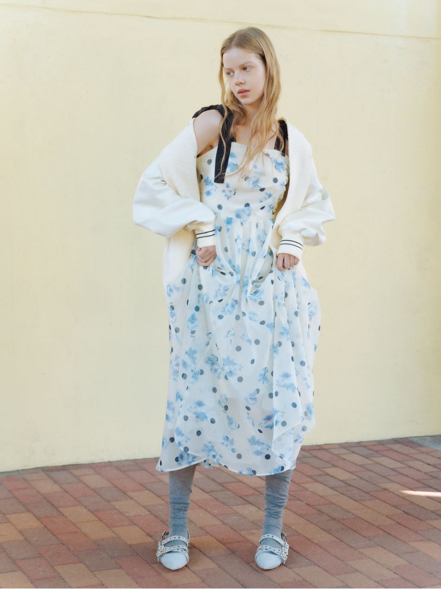 FURFUR「ぼかしフラワープリントワンピース」|ワンピース|