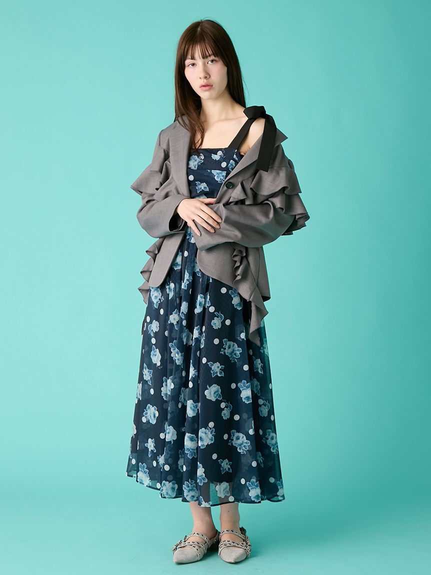 FURFUR「ぼかしフラワープリントワンピース」|ワンピース|