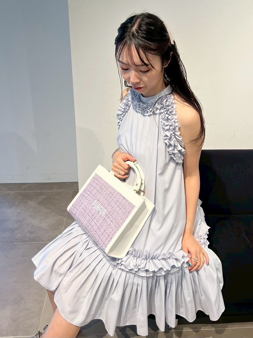 FURFUR「(Lsize) ツイードロゴトートバッグ【WEB・一部店舗限定】」|トートバッグ|