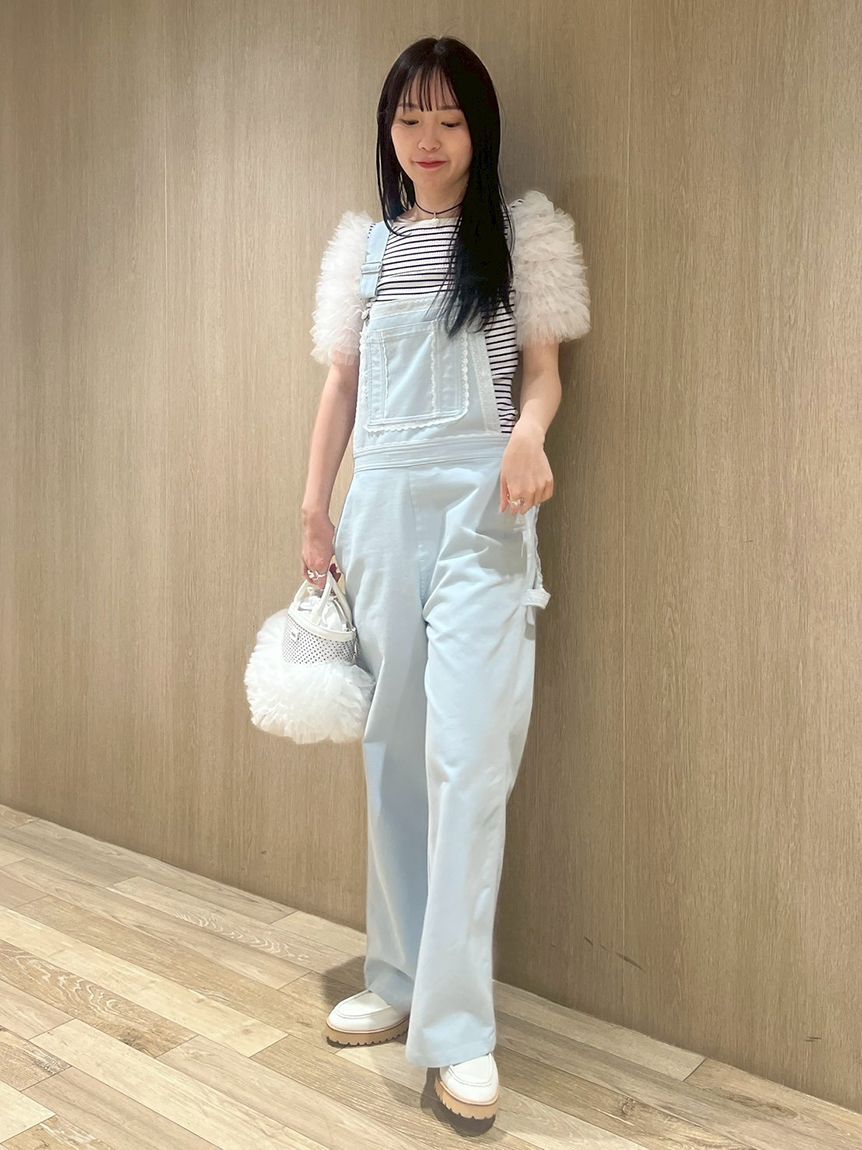 FURFUR「レーストリムオーバーオール」|チノ|