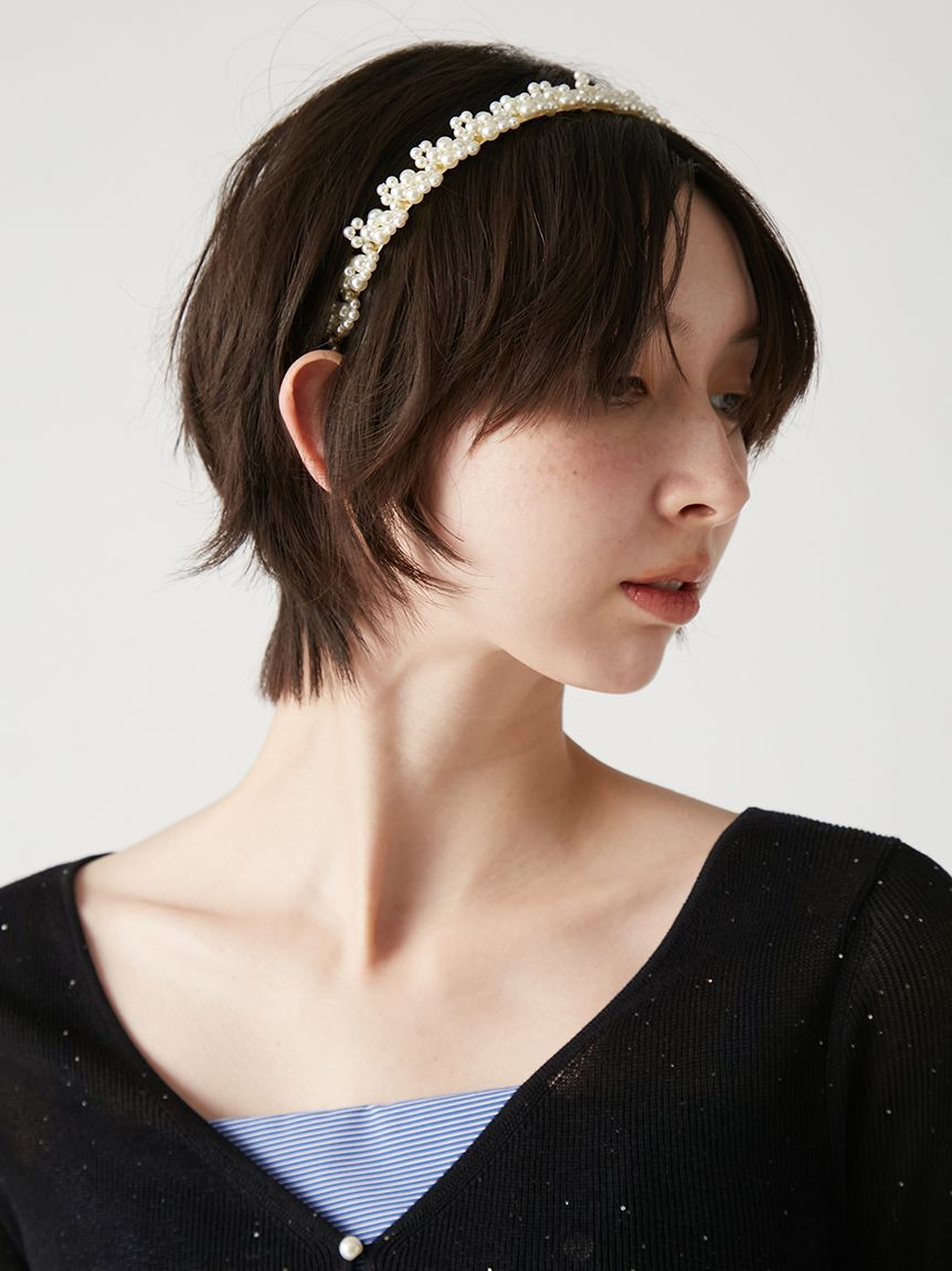 FURFUR「フラワーモチーフカチューシャ」|ヘアバンド|