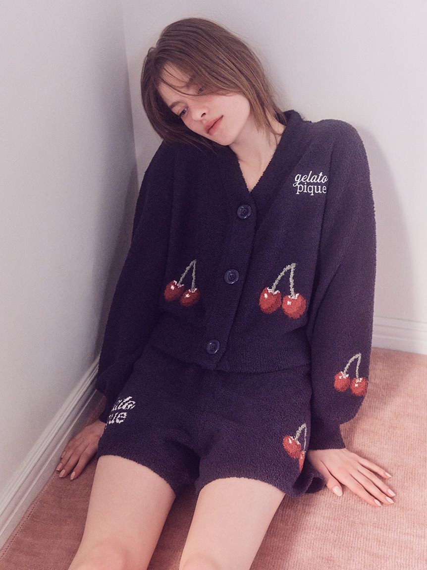 gelato pique「【ONLINE限定カラーあり】ベビモコチェリージャガードショートパンツ」|ルームウェア|NVY