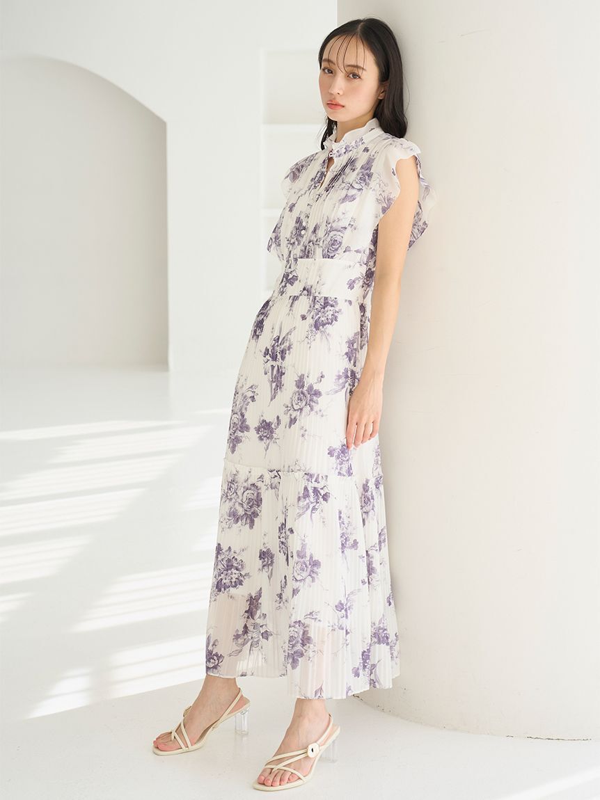 SNIDEL「【販路限定サイズあり】Sustainableプリーツプリントワンピース」|ワンピース|