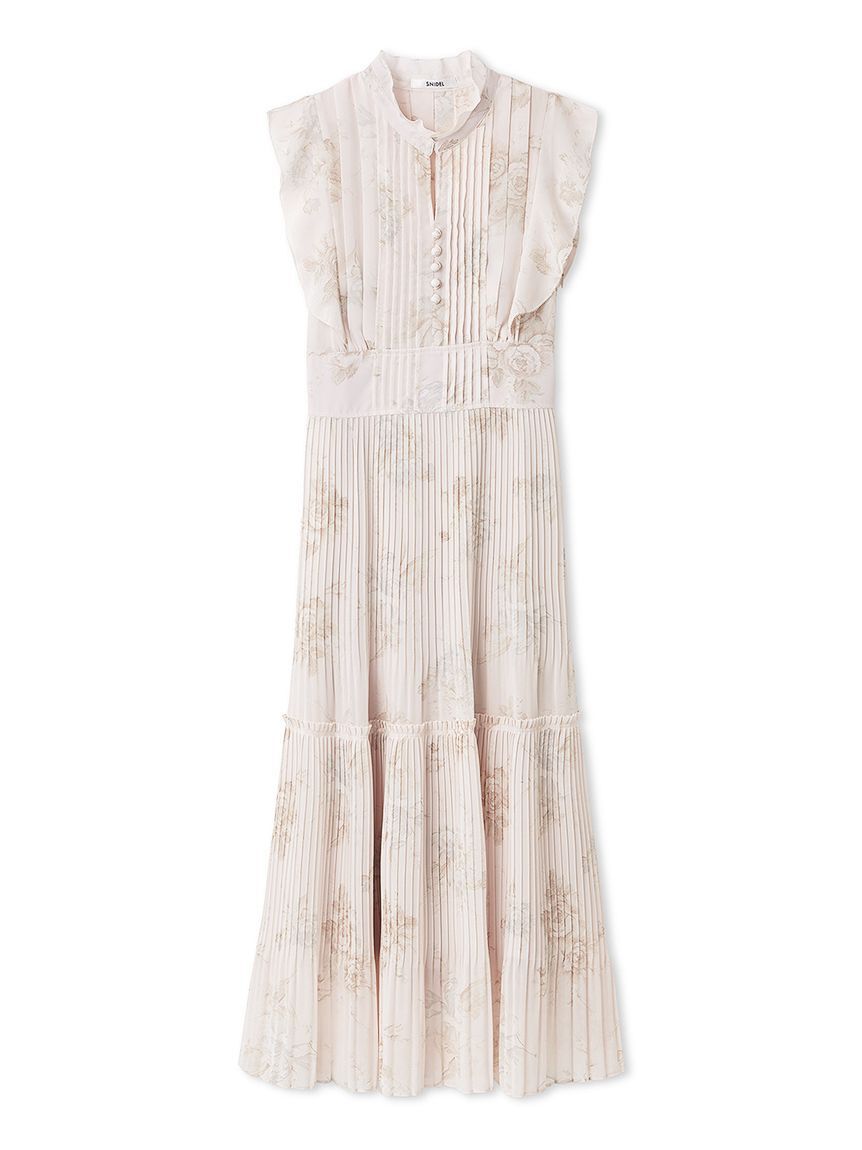 SNIDEL「【販路限定サイズあり】Sustainableプリーツプリントワンピース」|ワンピース|