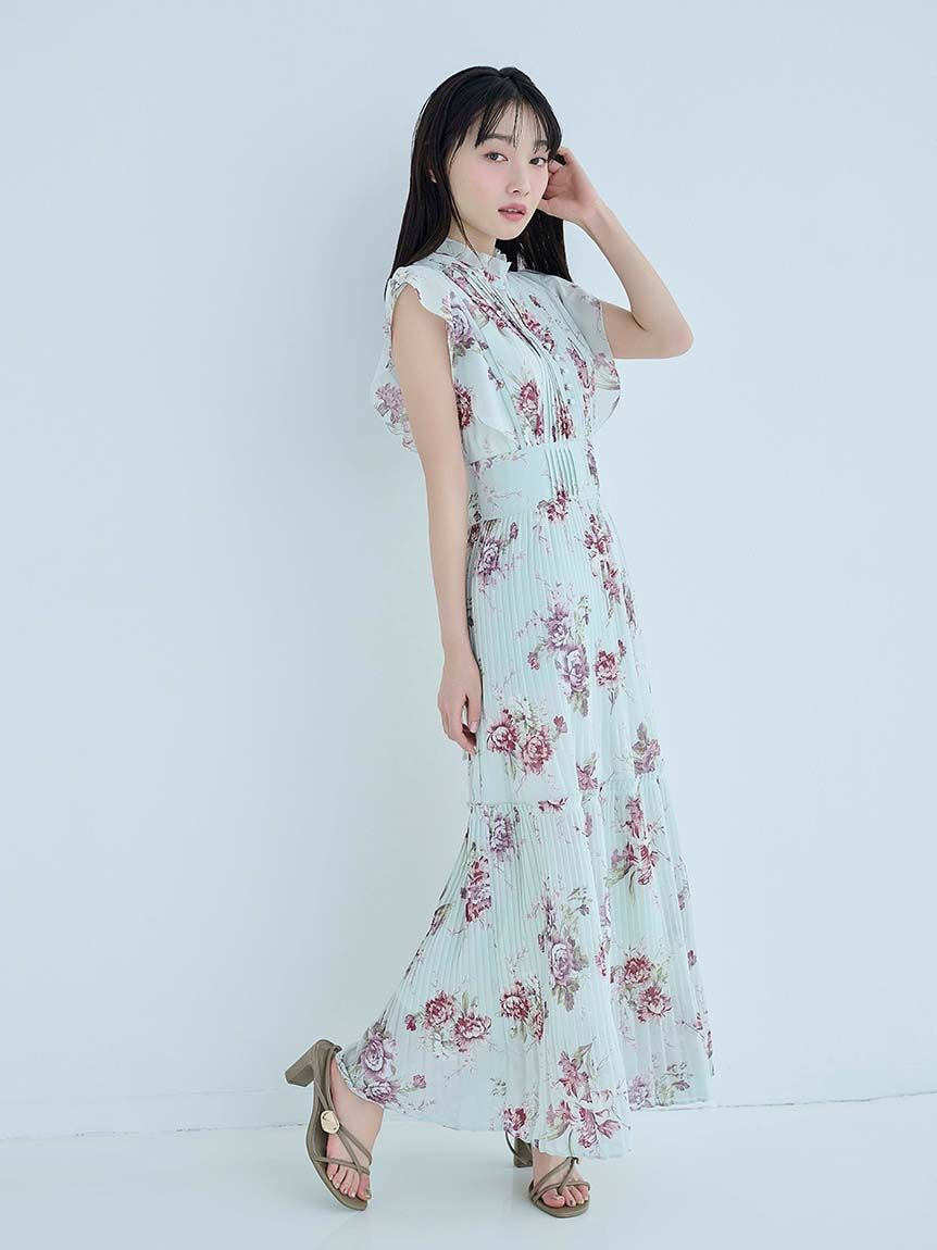 SNIDEL「【販路限定サイズあり】Sustainableプリーツプリントワンピース」|ワンピース|