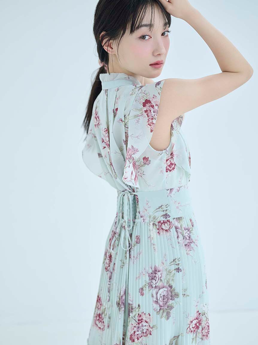 SNIDEL「【販路限定サイズあり】Sustainableプリーツプリントワンピース」|ワンピース|