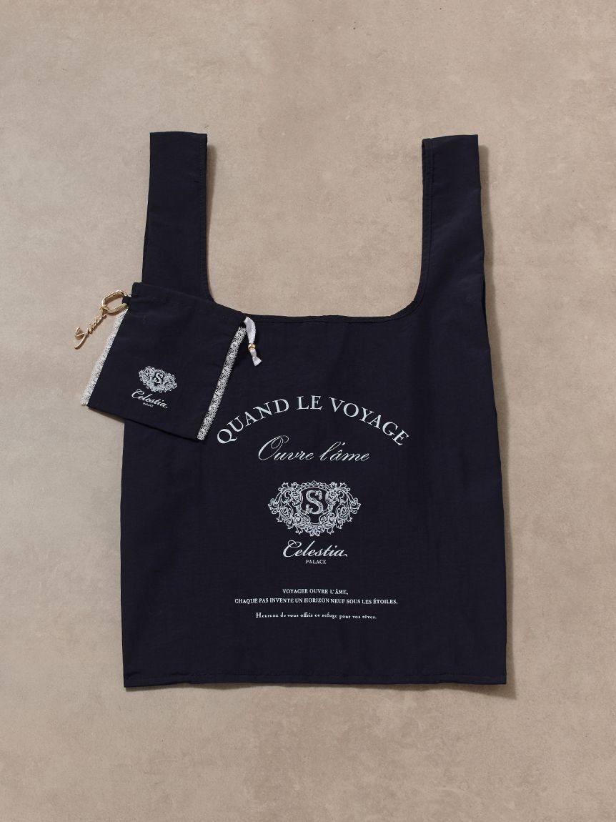 SNIDEL「エンブレムエコバッグチャーム」|キーケース|NVY