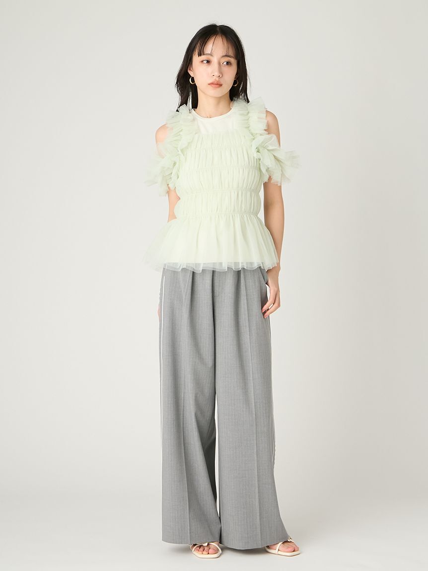 FRAY I.D「チュールコンビ2wayカットトップス」|Tシャツ・カットソー|